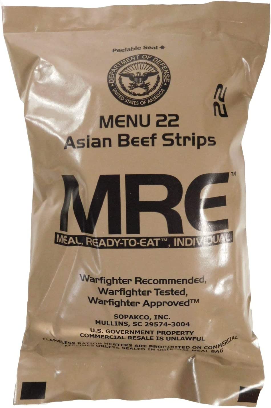 DOS (2) NEW MRE's 2020 - 2021 1st Insp. fecha - Comidas militares de EE.  UU. listas para comer con postre gratis! (Dos 16 - Tazón de burrito de  pollo)